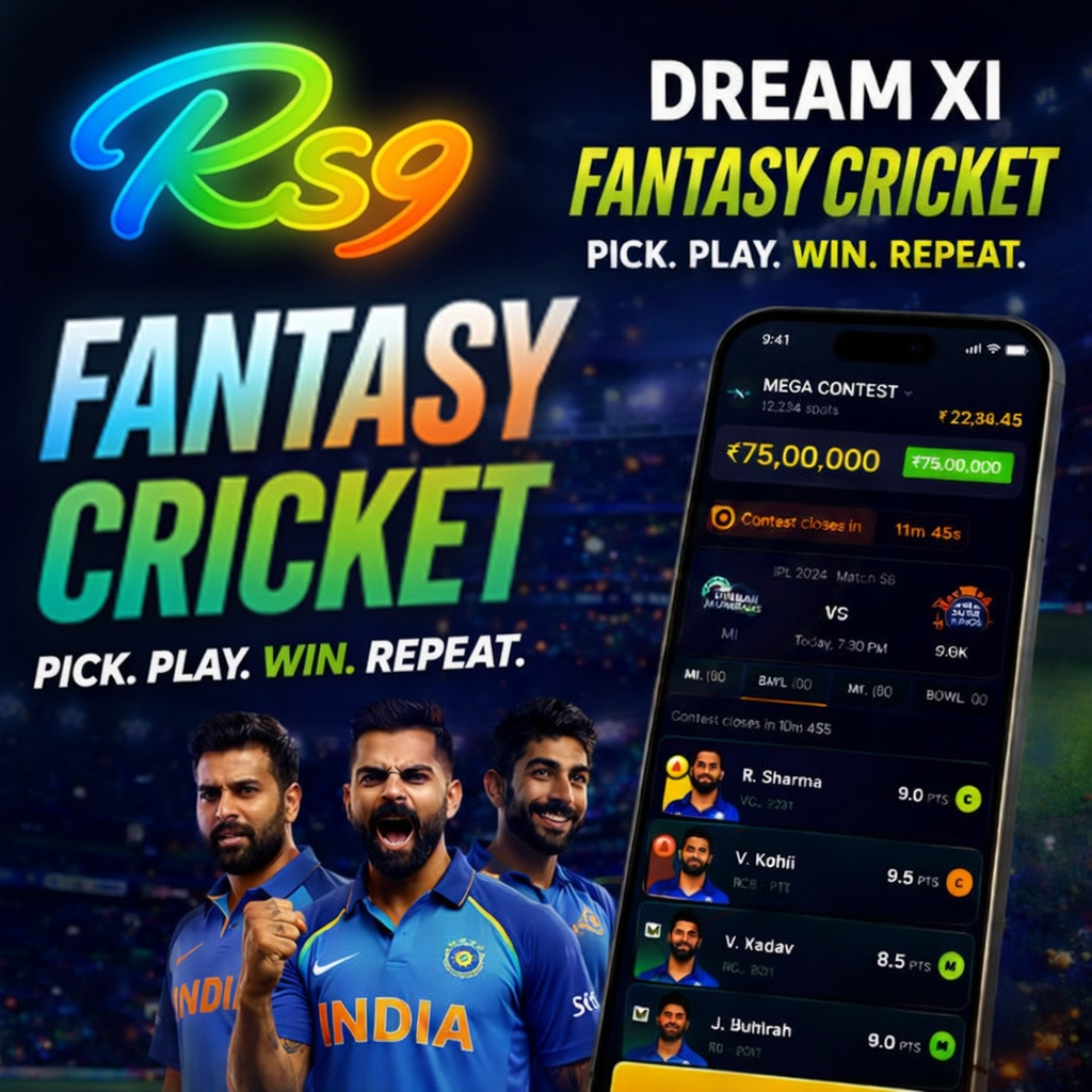 RS9 fantasy cricket challenge visual